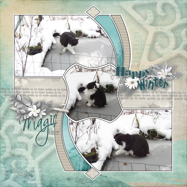Page made by scrapilde using digital template Kaleidoscope 1 from Lea france