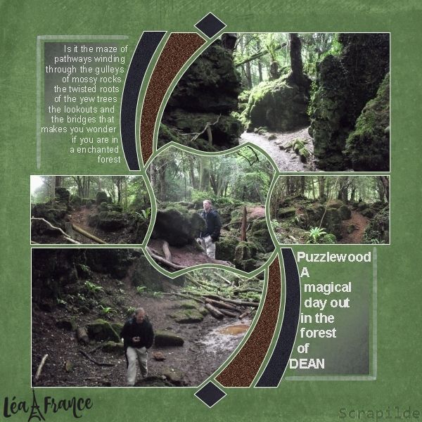 Page made by scrapilde using digital template Kaleidoscope 1 from Lea france