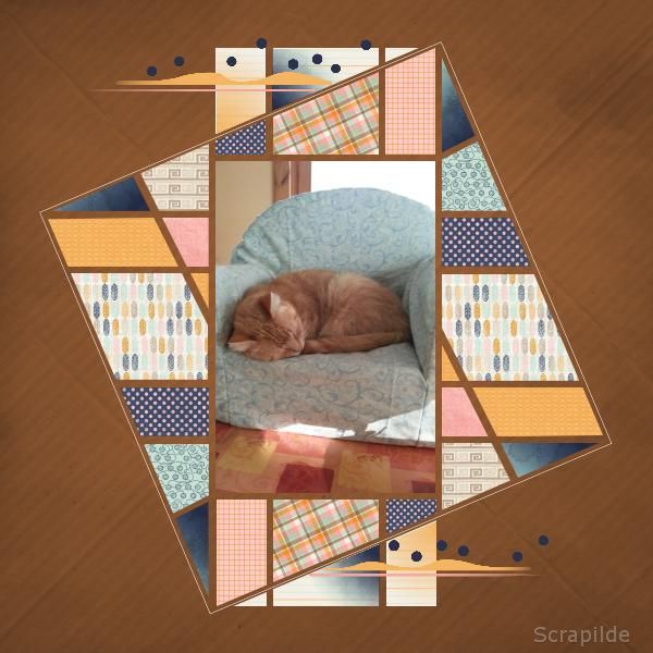 Page made by scrapilde using the digital template Seventeen 6 from Lea france